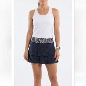 🍋 lululemon athletica Black Dot Tiered Tennis Skirt with Printed Waistband